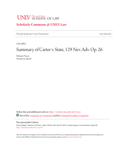 Summary of Carter v. State, 129 Nev. Adv. Op. 26