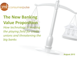 The New Banking Value Proposition