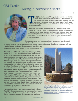 CSJ Profile: Living in Service to Others