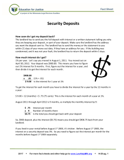 Security Deposits