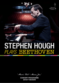 concert programme 2016/17 season