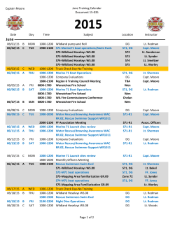 Captain Moore June Training Calendar Document 15
