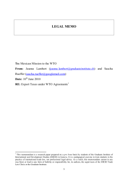 Export Taxes under WTO Agreements