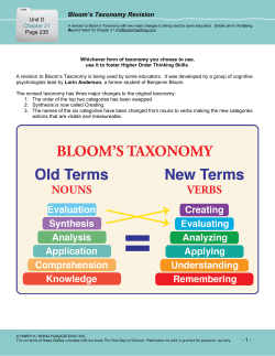 Page 235 - Bloom`s Taxonomy Revision