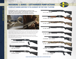 MOSSBERG&reg; L SERIES &ndash; LEFT-HANDED PUMP