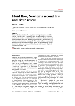 Fluid flow, Newton`s second law and river rescue