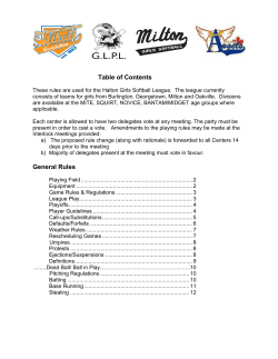 OGSA Rules - Oakville Angels