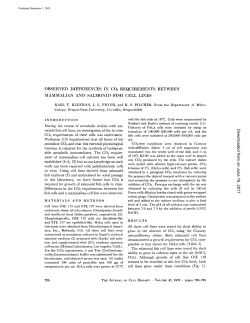 OBSERVED DIFFERENCES IN CO2 REQUIREMENTS BETWEEN
