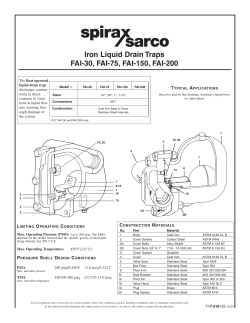 Iron Liquid Drain Traps FAI-30, FAI-75, FAI-150, FAI