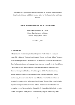 Lars-Erik Cederman - International Conflict Research