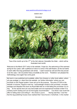 March 2017 Forecast - Weather Without Technology