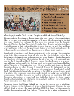 Greetings from the Chairs &ndash; Lori Dengler and Mark Hemphill