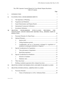 CPR Corporate Counsel Manual DRAFT - May 2016