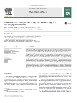 Phenotypic plasticity of post-fire activity and thermal biology of