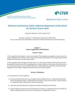 Radiation and Nuclear Safety Authority Regulation on the