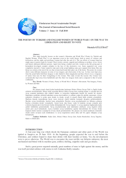 3 Issue: 14 Fall 2010 THE P - the journal of international social