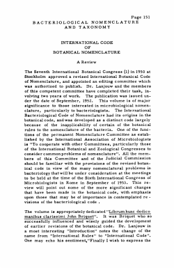 Page 151 BACTERIOLOGICAL NOMENCLATURE AND