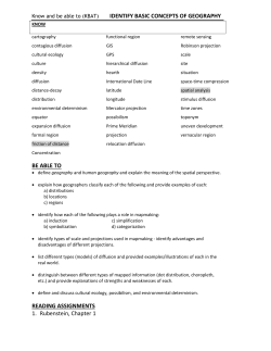 Know and be able to THINKING GEOGRAPHICALLY