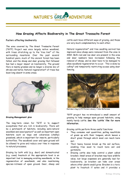 How Grazing Affects Biodiversity in The Great Trossachs Forest