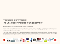 The Universal Principles of Engagement Producing Commercials