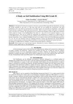 A Study on Soil Stabilization Using Rbi Grade 81