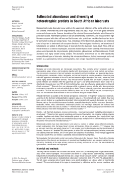 Estimated abundance and diversity of heterotrophic protists in South