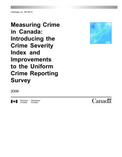 Measuring Crime in Canada: Introducing the