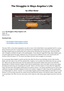 The Struggles in Maya Angelou`s Life