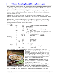 Chicken Dumpling Soup (Slippery Dumplings)