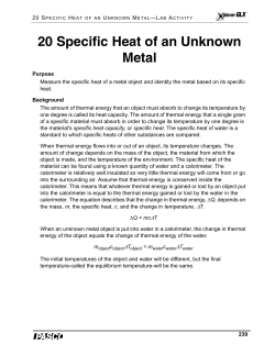 Specific Heat LA