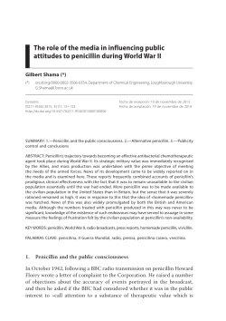 The role of the media in influencing public attitudes to penicillin