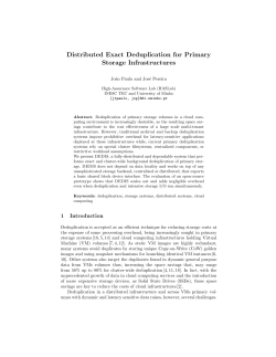 Distributed Exact Deduplication for Primary Storage