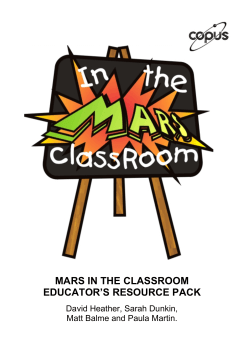 MARS IN THE CLASSROOM EDUCATOR`S RESOURCE PACK