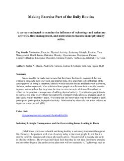 Making Exercise Part of the Daily Routine - RUcore