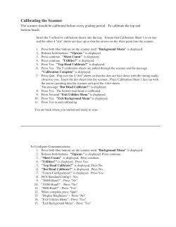 Calibrating the Scanner