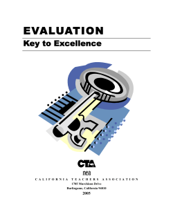 EVALUATION: Key To Excellence - California Teachers Association