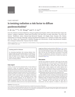 Is ionizing radiation a risk factor to diffuse