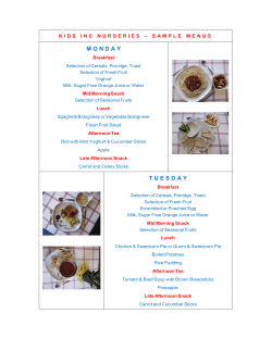 Sample Menu.