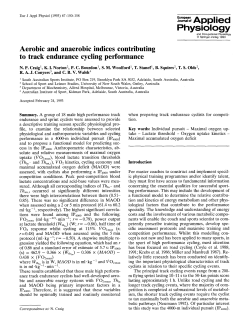 Aerobic and anaerobic indices contributing to track