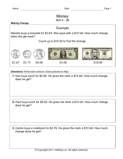 Example $3.65 $3.75 $4.00 $5.00 $10.00