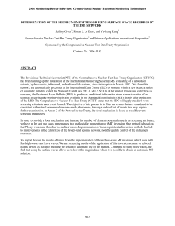 determination of the seismic moment tensor using surface waves