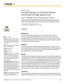 Prenatal exposure to the Great Chinese Famine and mid