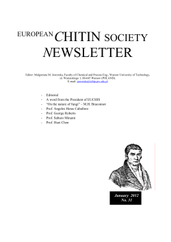 General Assembly of the European Chitin Society