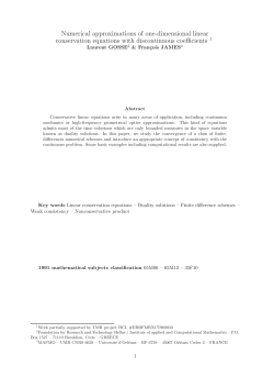 Numerical approximations of one-dimensional linear conservation