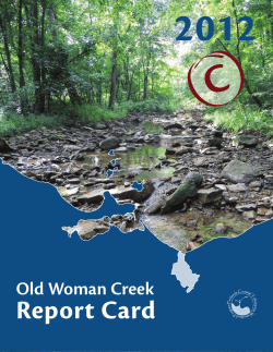 Old Woman Creek 2012 Report Card - Integration and Application