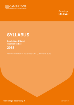 syllabus - Cambridge International Examinations