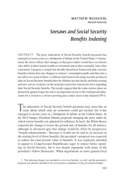 Seesaws and Social Security Benefits Indexing