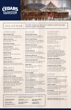 salad bar - The Coeur d`Alene Resort