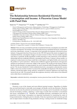 The Relationship between Residential Electricity Consumption and