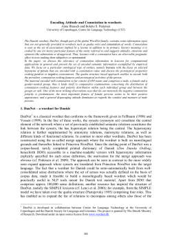 Encoding Attitude and Connotation in wordnets 1. DanNet – a